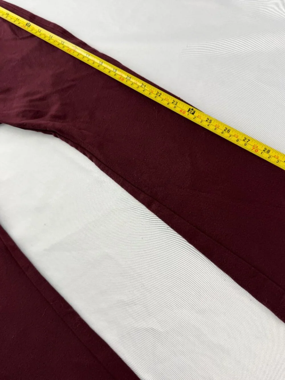 White House Black Market Burgundy Red Ponte Knit Leggings Pants Medium 32